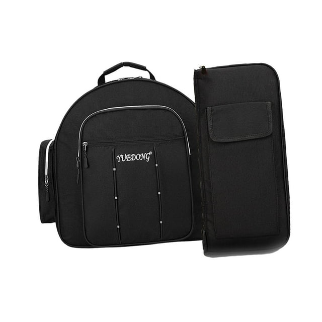 Xuanheng Multifunction Snare Drum Bag Shockproof Adjustable Strapes Oxford Cloth Training Black
