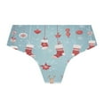 thumbnail image 2 of IAUYY Seamless Women Underwear Thongs ,XX-Large No Show Ladies Thong-No Line Workout Breathable Comfortable Panties Soft Christmas Background with Twinkling Stars, 2 of 6