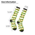 thumbnail image 2 of Xecao Watercolor St Patrick Day print thigh-high socks, crafted for both men and women with a stretchy, high-opaque design perfect for daily wear, 2 of 6