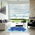 thumbnail image 6 of Ahgly Company Indoor Square Patterned Sapphire Blue Area Rugs, 4' Square, 6 of 6
