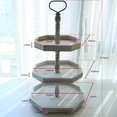 thumbnail image 5 of 3 Tiered Tray Stand - Large Farmhouse Kitchen Decor with Easy Assembly, 3 Tier Rustic Decorative Trays, Wood Cupcake Stand,Versatile 3-Tiered Organizer for Home Decor, 5 of 8