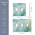 thumbnail image 3 of Dailycode Light Switch Plate Covers 2 Gang Wall Plate Plastics Outlet Covers for Kitchen Home Office Decor Aqua White Marble, 3 of 8