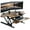 Vintage Brown, variant on VIVO Black Corner Height Adjustable Cubicle Sit to Standing Tabletop Desk Riser