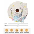 thumbnail image 6 of 13 Inch Round Placemats Set of 6, Easter Bunny Non Slip Heat Insulation PP Table Mats, Blue Easter Eggs Spring Floral Linen Washable Place Mats for Kitchen Dining Party Table Decor, 6 of 7