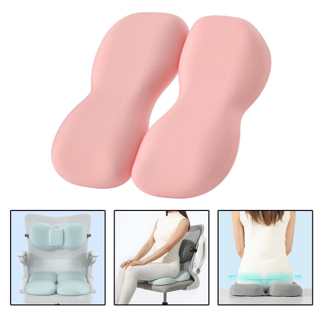 Cojín de apoyo para asiento trasero, almohada para de cadera, correa elástica extraíble, memoria para sillas, taburetes , Rosado Colco Cojín del asiento trasero