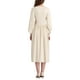 thumbnail image 3 of Vestido de suéter A-Line para mujer INSPIRE CHIC 2025 con cuello en V, manga larga, tejido acanalado, color beige, 3 of 5