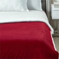 thumbnail image 4 of Cozy Tyme B173A-20RDT-UE Couverture en Flanelle Réversible Sherpa Pascal 60 x 80 Po, Rouge, 4 of 7