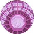thumbnail image 1 of Ahgly Company Machine Washable Indoor Round Transitional Violet Purple Area Rugs, 4' Round, 1 of 7