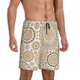 thumbnail image 2 of Kdxio Flowers and Leaves Print Mens Sleep Shorts Bottoms Soft Comfy Pajama Wear Pants with Drawstring Pockets, 2 of 7