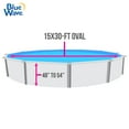 thumbnail image 5 of Blue Wave Emerald Coast 15x30-ft Oval Standard Gauge Overlap Liner - 48/54-in, 5 of 5