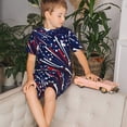 thumbnail image 4 of Fotbe Red White Blue Fireworks 1 Pijama Estampada de 2 Piezas para Niños – Ropa de Dormir de Manga Corta Cómoda para Niños y Niñas, Camiseta y Shorts de Algodón-Medium, 4 of 6