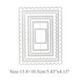 thumbnail image 2 of Moldes de corte hinana Marco rectangular de metal 7 piezas/set con borde ondulado, 2 of 8