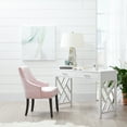 thumbnail image 5 of Home Meridian Nailhead Trimmed Upholstered Dining Chair in Blush Pink, 5 of 10