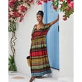 thumbnail image 5 of Edolynsa Women's Bohemian Beach Dress Plus Size Bathing Suit Cover up Turkish Kaftan Robe Summer Tunic Dresses, 5 of 7