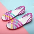 thumbnail image 3 of 2022 Summer Women"s Beach Flat Sandals Colorful Open Toe Jelly Cutout FlatsGift, 3 of 3