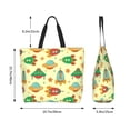 thumbnail image 5 of Pofeuu Colorful Outer Space Print Reusable Grocery Bags - Washable, Foldable, Packable Tote, Large Handles, Heavy Duty, Zippered Top Pouch, 5 of 8