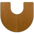 thumbnail image 2 of Mobile 60''W x 66''L Horseshoe Oak Thermal Laminate Activity Table - Height Adjustable Short Legs, 2 of 3