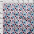 thumbnail image 2 of oneOone Cotton Flex Fabric Watercolor Leaves & Flower Floral_Printed Craft Fabric BTY 40 Inch Wide, 2 of 4
