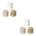 thumbnail image 3 of Guardurnaity Cintas de seda de gasa con flecos para decoración de ramos de boda profunda Blanco+Beige 2piezas, 3 of 4