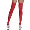 thumbnail image 2 of QJUHUNG Chic Plus Size Faux Leather Over-the-Knee Socks for Women - Stretchy  Solid Color  Knit Fabric, 2 of 6