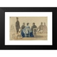 thumbnail image 2 of Eugène Boudin 24x17 Black Modern Framed Museum Art Print Titled - Ladies and Gentlemen Seated on the Beach with a Dog (1866), 2 of 5