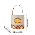 thumbnail image 3 of DAMAI Personalized Halloween Bags,Reusable Halloween Basket with Handle,Custom Candy Basket Halloween Bucket Organizer Stortage Bin for Party Favor Supplies(Pumpkin - Yellow), 3 of 7