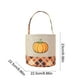 thumbnail image 3 of Cesta de almacenamiento de lino sintético con diseño bordado de fantasma y calabaza con temática de Halloween, ideal para decoración de interiores y exteriores en centros comerciales., 3 of 6