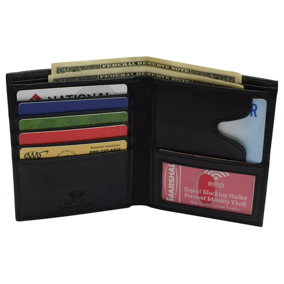 Size one size Men's Leather Large Hipster Wallet RFID Blocking