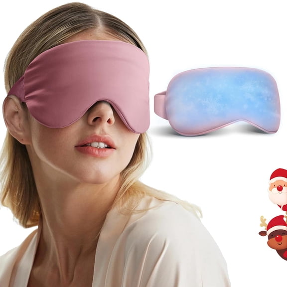 Cooling Eye Mask for Eye Care - Great Self Care Gifts for Women - Migraines Headache Relief Ice Pack Mask Products - Cold Compress for Puffy Eyes - Birthday Gifts Mom Grandma Sister Teacher (Pink)