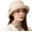 Beige, variant on Women Felt Cloche Hats Winter Fall Solid Fedora Bucket Caps Elegant Bowler Hat Bowknot