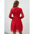 thumbnail image 3 of Eilly Bazar Lace Dresses Long Sleeve For Women Knee-Length Sizes From XS To XL, 3 of 3