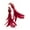 Red, variant on 2pcs Artificial Birds Ornaments Sculptures Foam Feather Material for Christmas Tree Party Home Decor