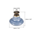 thumbnail image 2 of 32x34mm Ceramic Drawer Knobs, 6pack Ball Shape Door Pull Handles with M4 Mounting Screws for Home, Blue, 2 of 6