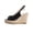 Black, variant on Women Open Toe Wedge Slingback Sandals Thick Sole Patent Leather Glossy Plus Size Shoes Spring Summer,Beige