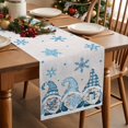 thumbnail image 2 of Christmas Snowflake Cotton Linen Table Runner Dwarf Elf Gift Dining Table Runners for Home Decor Party Dining Room Restaurant Kitchen Party 13" x 72", 2 of 9