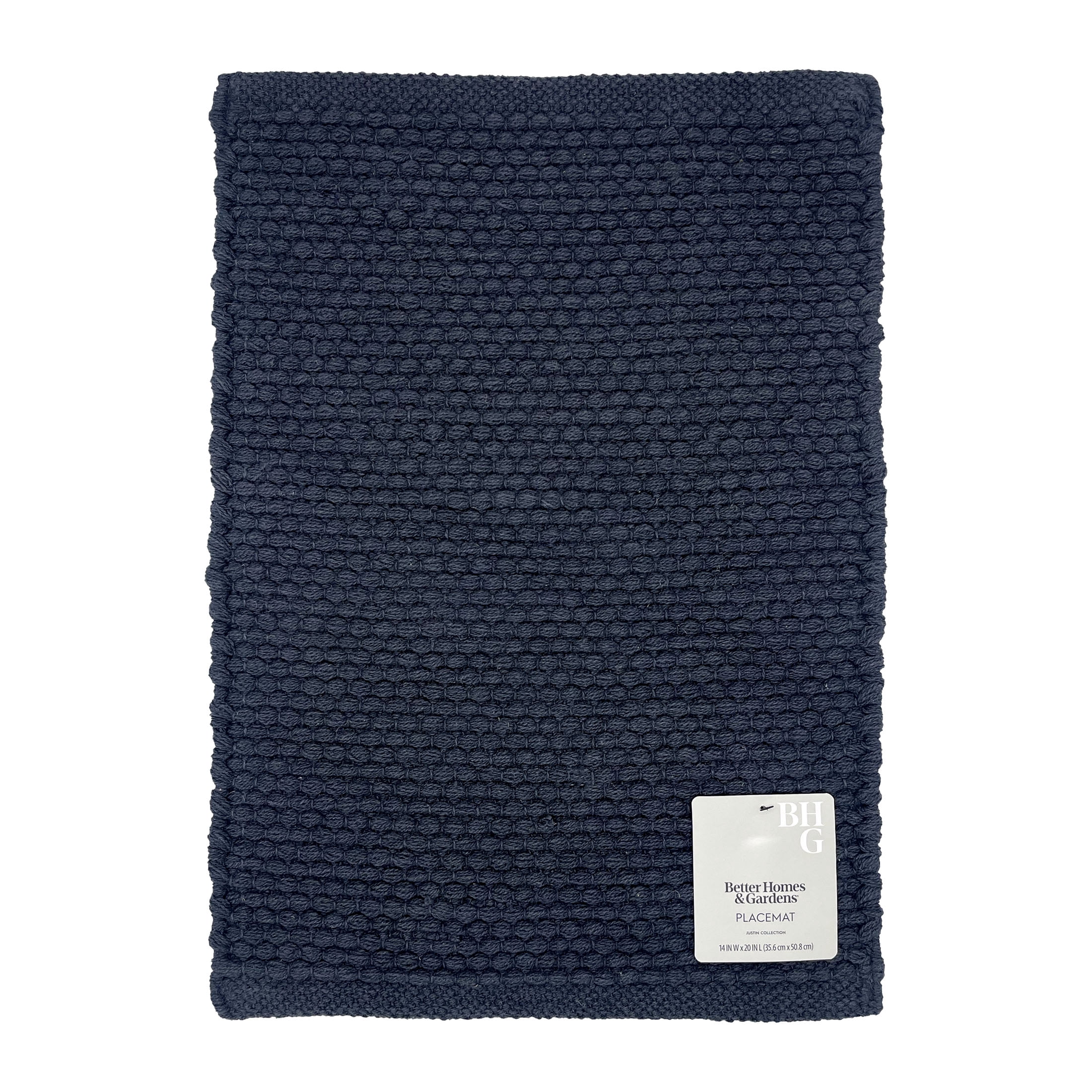 (1 pack) Better Homes & Gardens Justin Jute Placemat, Solid, Grey, 14"W x 20"L