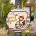 thumbnail image 4 of Welcome Maine Coon Back to School Vintage Retro Round Wood Sign Cat Lover Kitten Owner Gifts Hanging Wall Home Decor - 02012, 4 of 5
