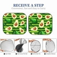 thumbnail image 6 of Disketp 2 Piece Avocado Green Striped Pattern Windshield Sunshades,Folding Windshield Sun Shade For Car Suv Trucks Sedan,Blocks Uv Rays Sun Visor Protector-Small, 6 of 7