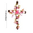thumbnail image 3 of Wreath Decoration​ Dark Twig Cross Shape Wreath Colorful Egg and Bloom Accent Belief Decor Easter Decorations for Door Wall Festive, 3 of 6