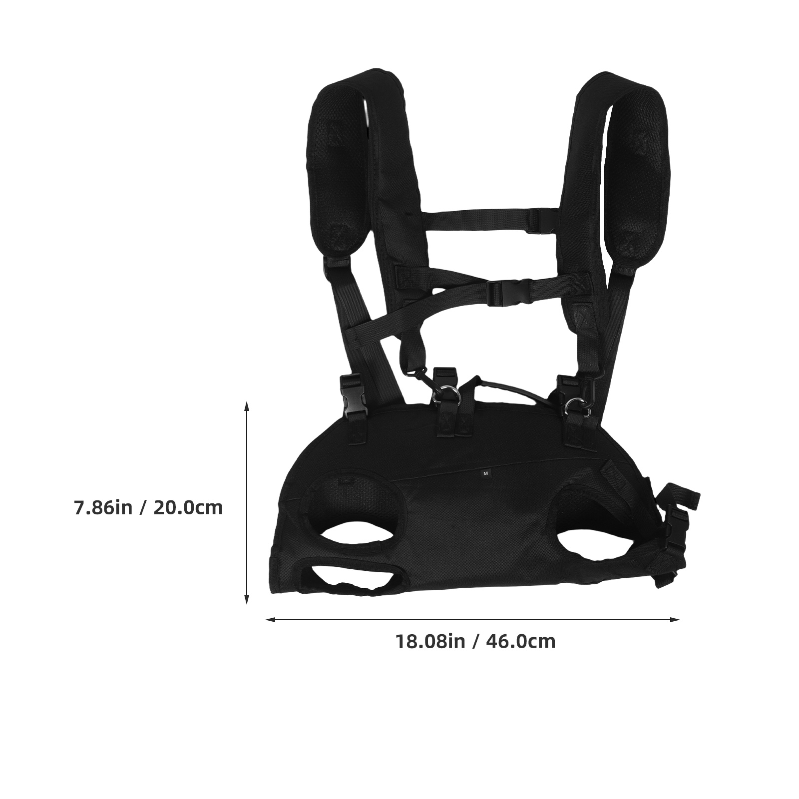 Supvox Black Lightweight Dog Backpack Carrier with Breathable Mesh and Safety Buckles for Outdoor Travel and Hiking