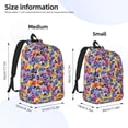 thumbnail image 2 of Yiaed The Garden Tricolor Pansy Flower Print Print Laptop Backpack Travel Canvas Backpack Vintage Aesthetic Backpack for School Knapsack Backpack Backpack for School-Medium, 2 of 5