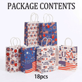 thumbnail image 2 of Tumao 18 Pcs 4th of July Gift Bags with Handle Reusable Paper American Flag Goodie Bags Independence Day Gift Bag for Patriotic Independence Party Supplies, 2 of 5