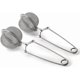 thumbnail image 1 of Stainless Steel Loose Leaf Tea Mesh Strainer Snap Ball Tea Infuser (silver) (2pcs), 1 of 4