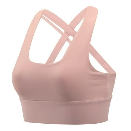 

Ladies Active Bra Adjustable Back Cross Sports Bra Push Up Sports Bra