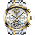 thumbnail image 2 of Reloj de Negocios para Hombre, Reloj de Pulsera de Cuarzo Multifuncional con Correa de Acero Inoxidable, Reloj de Vestir Casual Impermeable, 2 of 5