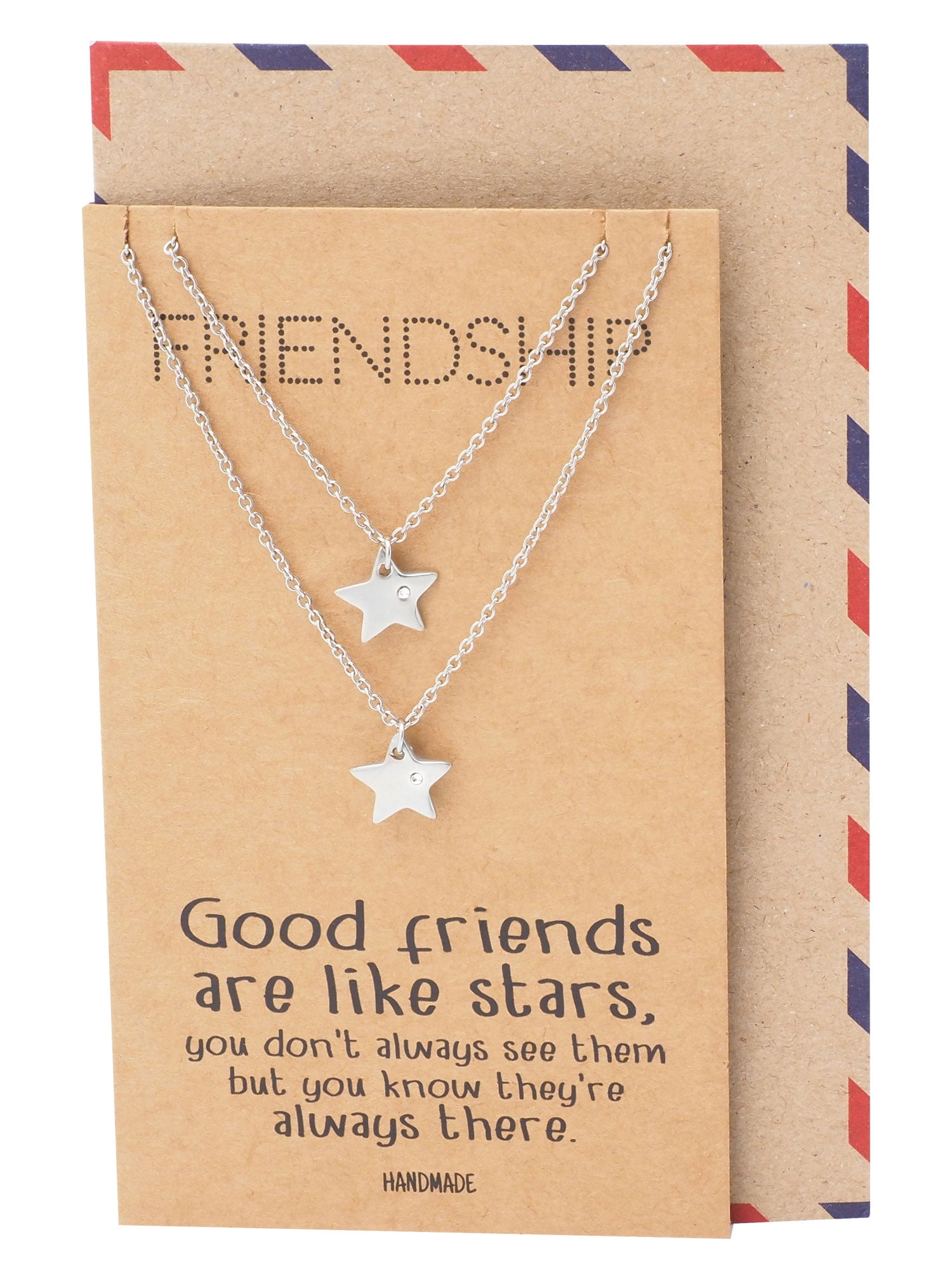 Personalised Friendship Quote & Ruby Necklace Gifts for Friends I may not always be there with you but I will always be there for you