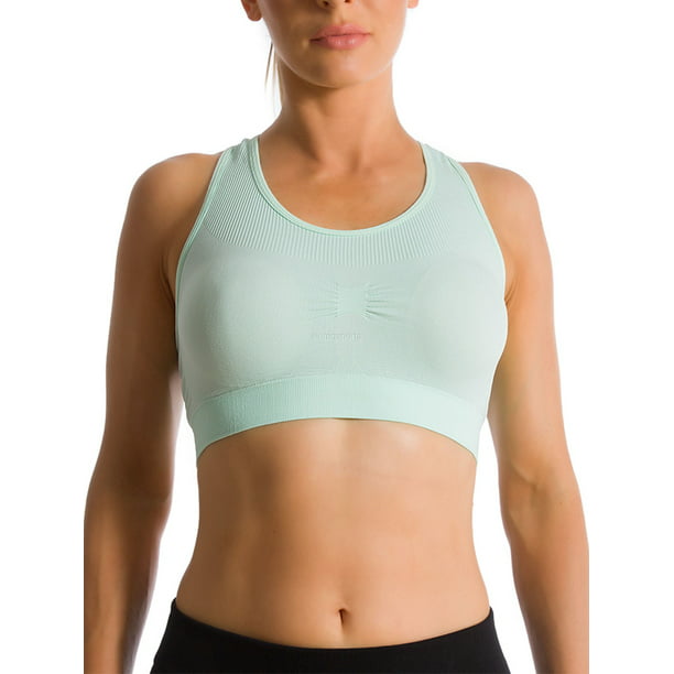 Women Seamless Racerback Yoga Sports Fitness Fashion Bra Top No Padding Wire  Free - Walmart.com