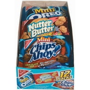 Nabisco Variety Pack: Mini Oreo/Nutter Butter/Chips Ahoy 12 Ct Cookies, 15 oz