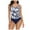 A Navy, variant on Elainilye Fashion One Piece Bathing Suit for Women Splicing Swimsuit Sexy Casual Bikini One-piece Swimsuit,Green