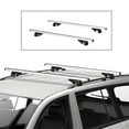 thumbnail image 2 of HOMCOM 2pc Roof Rack Car Roof Top Lockable Aluminum Cross Bars Adjustable Baggage Luggage Carrier, Silver (53"), 2 of 10